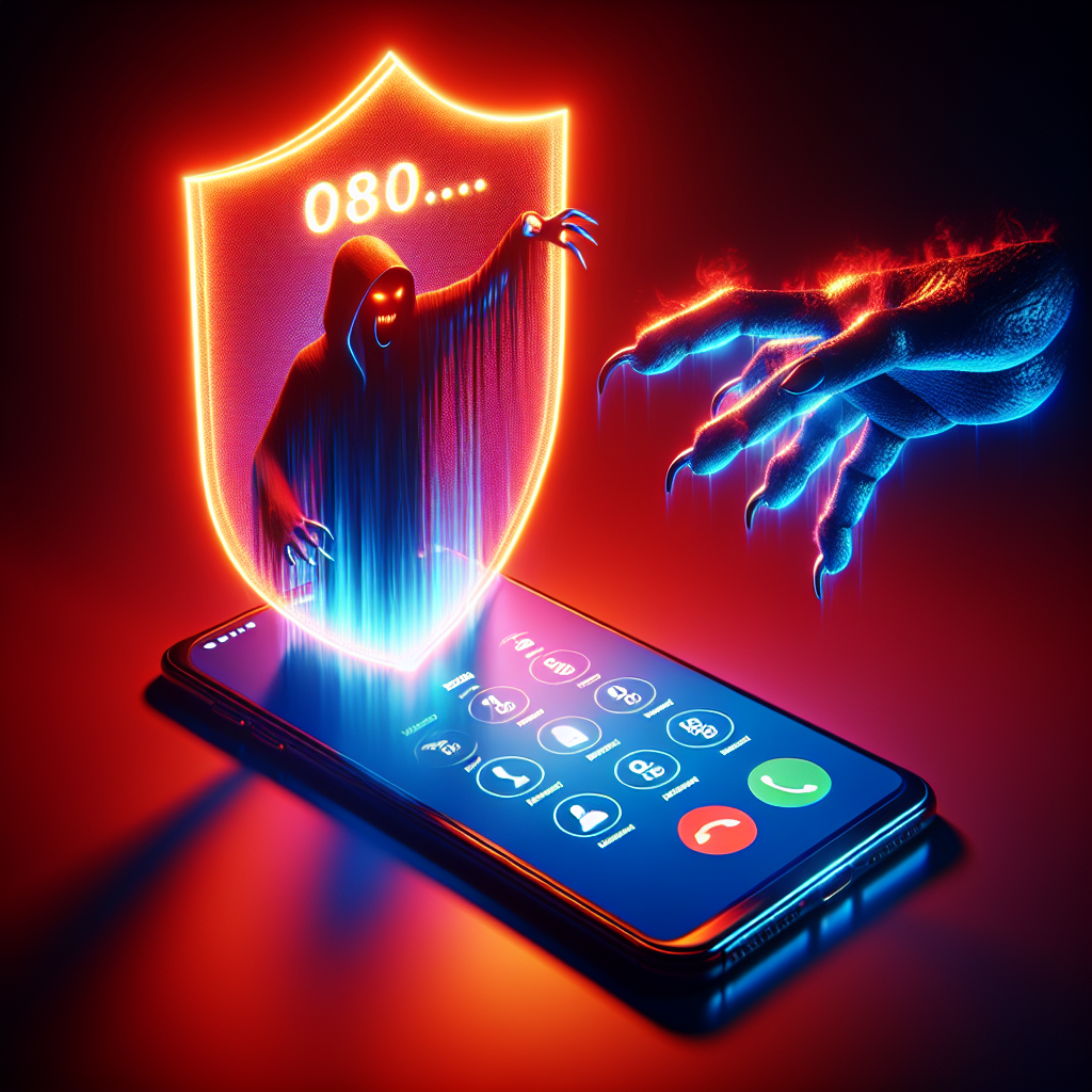 「0800」から始まる迷惑電話の着信が表示されたスマートフォンの画面。知らない番号への安全な対処法を解説。
