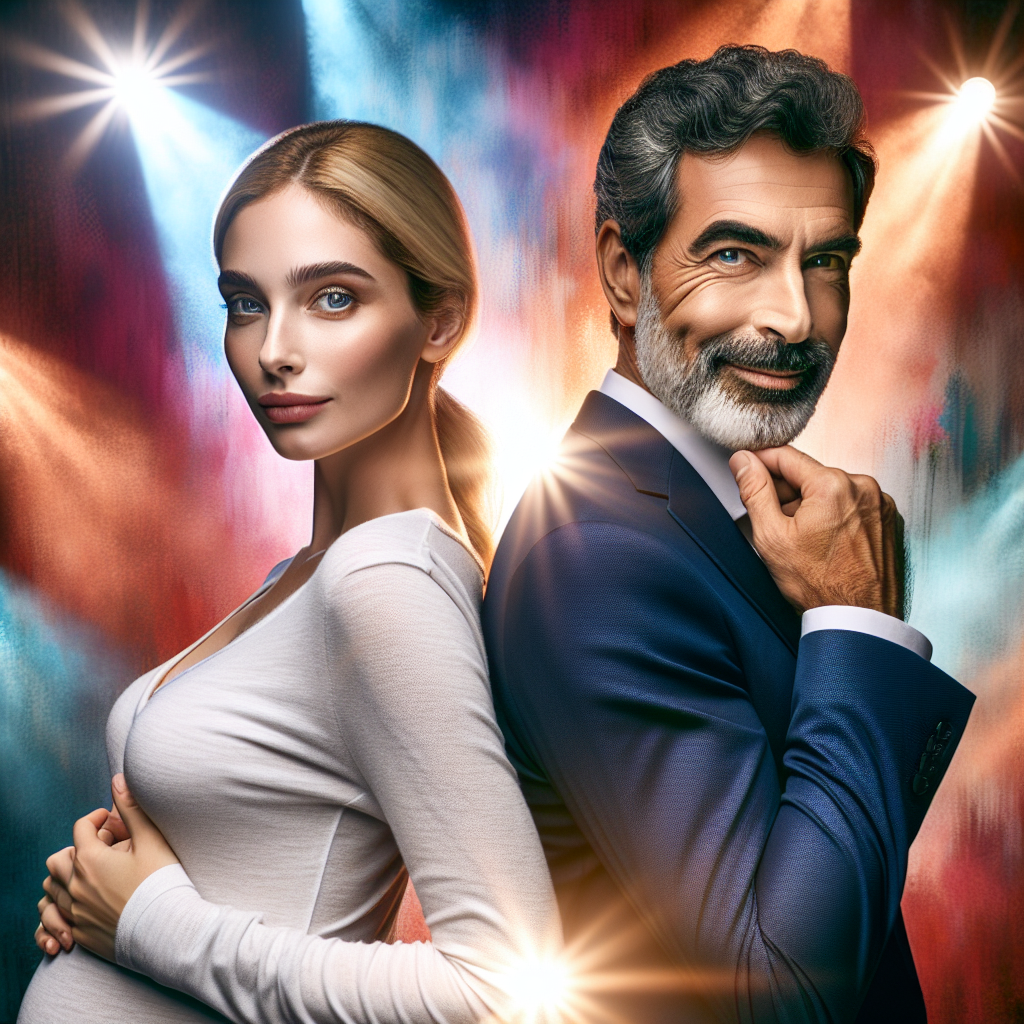 笑顔で寄り添う51歳の映画監督と32歳の女優。19歳の「年の差婚」を発表し、幸せそうな二人の姿。