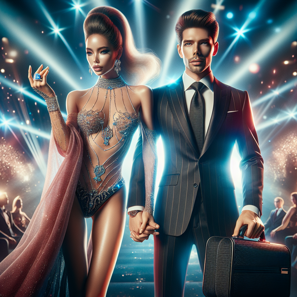 ステージで笑顔を見せるPerfumeあ～ちゃん。結婚相手である吉田カバンの社長との馴れ初めをイメージしたデザイン。