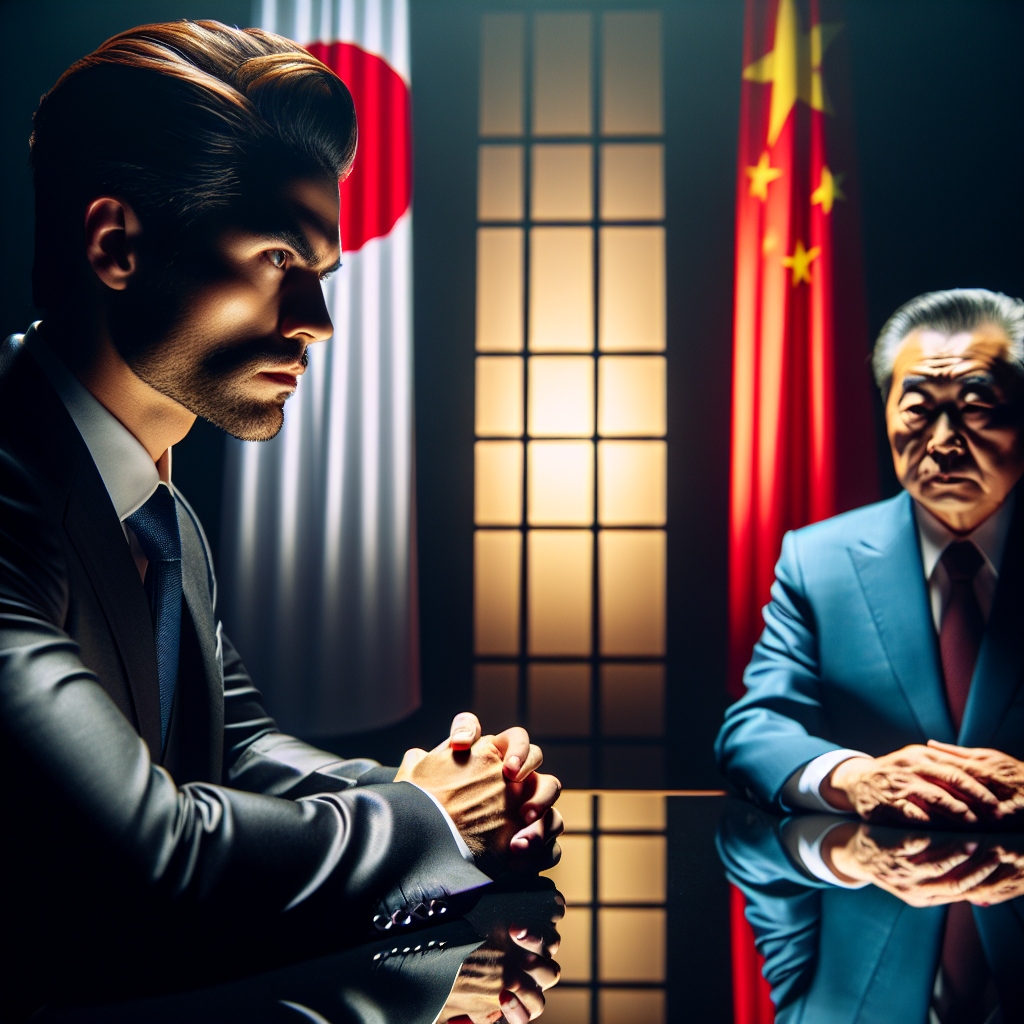 国民民主党の榛葉繁幹事長が記者団の前で発言する様子。中国の外交姿勢に見える焦りについて厳しい表情で語る。