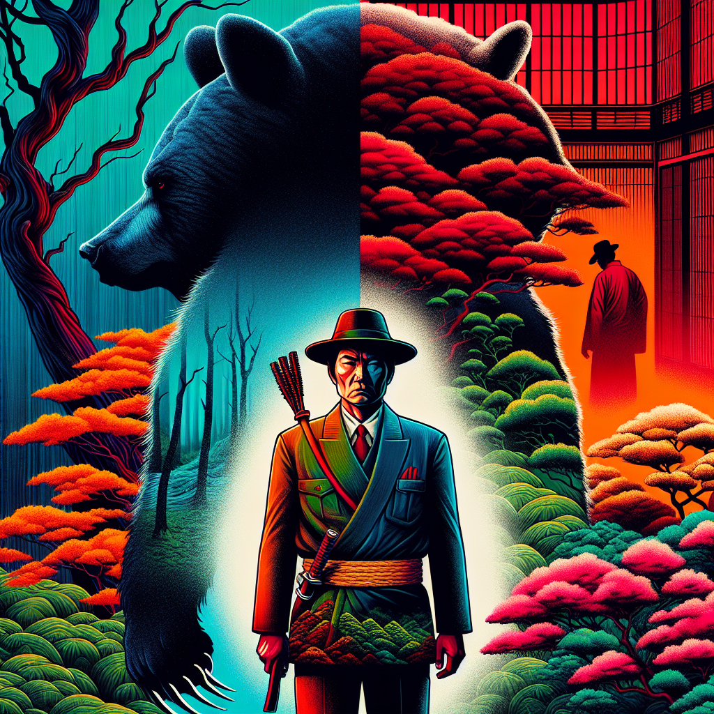 山形県小国町の山林を背景に、クマ駆除ハンター訴訟問題の深刻さを物語る曇り空。鳥獣被害対策の難しさを象徴する一枚。